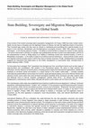 Research paper thumbnail of State-Building, Sovereignty and Migration Management in the Global South