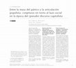 Research paper thumbnail of Entre la masa del pánico y la articulación populista: conjeturas en torno al lazo social en la época del (pseudo) discurso capitalista