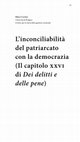 Research paper thumbnail of L'inconciliabilità del patriarcato con la democrazia (il capitolo XXVI di Dei delitti e delle pene)