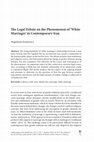 Research paper thumbnail of The Legal Debate on the Phenomenon of 'White Marriages' in Contemporary Iran