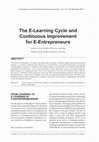 Research paper thumbnail of The E-Learning Cycle and Continuous Improvement for E-Entrepreneurs