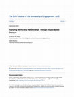 Research paper thumbnail of Nurturing Mentorship Relationships Through Inquiry-Based Dialogue