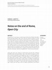 Research paper thumbnail of Notes on the end of Rome, Open City