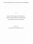 Research paper thumbnail of Creativity and Mental Health of students in a Nigerian university: Counselling Implications