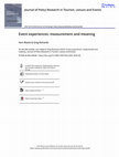 Research paper thumbnail of Event experiences: measurement and meaning