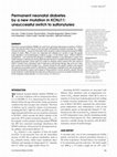 Research paper thumbnail of Permanent neonatal diabetes by a new mutation in KCNJ11: unsuccessful switch to sulfonylurea