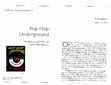 Research paper thumbnail of Hip Hop Underground: the Integrity and Ethics of Racial Identification