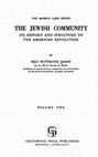 Research paper thumbnail of Salo W. Baron, *The Jewish Community: Its History and Structure to the American Revolution, vol. 2* (Westport, Connecticut: Greenwood Press, 1972)