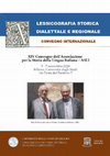 Research paper thumbnail of Lessicografia storica dialettale e regionale. XIV Convegno dell'ASLI (Milano, 5-7 novembre 2020)