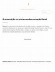 Research paper thumbnail of A prescrição no processo de execução fiscal