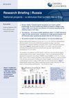 Research paper thumbnail of Russia's national projects: A stimulus that turned into a drag