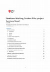 Research paper thumbnail of Newham Working Student Pilot Project Pilot project Summary Report