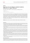 Research paper thumbnail of Reporting from the margins: disabled academics reflections on higher education