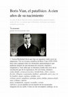 Research paper thumbnail of Romero, W. Boris Vian, el patafísico.