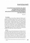 Research paper thumbnail of A nagykunsági partikulák, mint alsóbb iskolák szerepe a Debreceni Református Kollégium oktatási rendszerében 1750-től 1850-ig