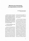 Research paper thumbnail of “Memoria de la Asociación correspondiente a 2017”. Boletín de la Asociación Provincial de Museos Locales de Córdoba, 18 (2018), pp. 11-26.