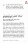 Research paper thumbnail of "The Ones Who Move Things Along": How Women Mid-Level Managers Navigate Academic Landscapes