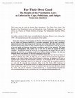 Research paper thumbnail of For Their Own Good The Results of the Prostitution Laws as Enforced by Cops, Politicians, and Judges