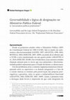 Research paper thumbnail of Governabilidade e lógica de designações no Ministério Público Federal: os “procuradores políticos profissionais”