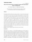 Research paper thumbnail of Effect of Environmental factors on population incidence Helicoverpa armigera (Hubner) in Bengal gram