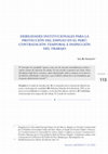 Research paper thumbnail of Debilidades institucionales para la protección del empleo en el Perú: contratación temporal e inspección del trabajo