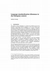 Research paper thumbnail of Language Standardization Dilemmas in the Ethiopian Context