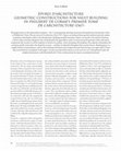 Research paper thumbnail of "Épures d’Architecture: Geometric Constructions for Vault Building in Philibert de L’Orme’s Premier Tome de l’Architecture (1567)," Opus Incertum 6 (2020): 76–89