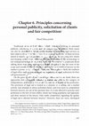 Research paper thumbnail of Principles concerning personal publicity, solicitation of clients and fair competition