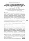 Research paper thumbnail of Actores privados y salud global en el sistema de cooperación internacional: un vínculo reforzado en el marco de la pandemia de COVID-19