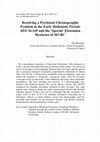 Research paper thumbnail of Resolving a Persistent Chronographic Problem in the Early Hellenistic Period: SEG 36.165 and the 'Special' Eleusinian Mysteries of 303 BC