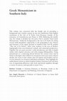 Research paper thumbnail of Italo-greek monastic typika, in Greek monasticism in Southern Italy: the Life of Neilos in Context, edited by Barbara Crostini and Ines Angeli Murzaku, London 2018, pp. 44-77.