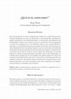 Research paper thumbnail of ¿Qué es el especismo?