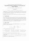 Research paper thumbnail of Establishing Infinite Methods of Construction of Magic Squares