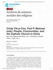 Research paper thumbnail of BOOK REVIEW Chu and Mariani, People, Communities, and the Catholic Church in China