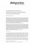 Research paper thumbnail of A "sociologização" da psicanálise em Dialética do esclarecimento: sobre Sohn-Rethel e a economia pulsional freudiana