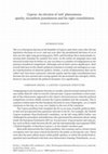 Research paper thumbnail of Cyprus: An election of 'soft' phenomena: apathy, incumbent punishment and far right consolidation