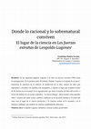 Research paper thumbnail of Donde lo racional y lo sobrenatural conviven. El lugar de las ciencias en Las fuerzas extranas de Leopoldo Lugones