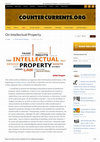 Research paper thumbnail of On Intellectual Property Countercurrents