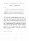 Research paper thumbnail of Enhancing the circular and modified linear economy: The importance of blockchain for developing economies