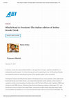 Research paper thumbnail of Which Road to Freedom_ The Italian edit... _ American Enterprise Institute - AEI