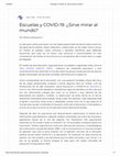 Research paper thumbnail of Escuelas y COVID 19: Sirve mirar al mundo?