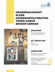 Research paper thumbnail of Mehrsprachigkeit in der Gegenwartsliteratur: Tomer Gardi's Broken German