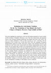 Research paper thumbnail of Rethinking the Arab-Islamic Tradition. On the New Translation of Naṣr Ḥāmid Abū Zayd's Critique of Religious Discourse (Naqd al-Ḫiṭāb ad-Dīnī)