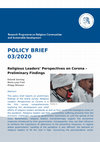 Research paper thumbnail of Policy Brief 03-2020 Religious Leaders' Perspectives on Corona – Preliminary Findings