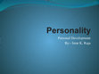 Research paper thumbnail of Personality