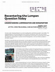 Research paper thumbnail of Recentering the Lumpen Question Today – Understanding Lumpenization and Bonapartism