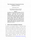 Research paper thumbnail of The Nomological Argument for the Existence of God