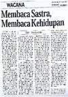 Research paper thumbnail of Membaca Sastra, Membaca Kehidupan