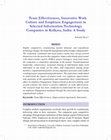 Research paper thumbnail of Team Effectiveness, Innovative Work Culture and Employee Engagement in Selected Information Technology Companies in Kolkata, India: A Study