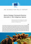 Research paper thumbnail of Marine Strategy Framework Directive- Descriptor 2, Non-Indigenous Species, Delivering solid recommendations for setting threshold values for non-indigenous species pressure on European seas,